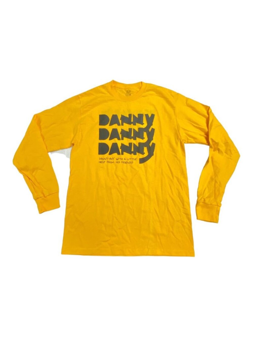Danny Boy Tour Shirt Long Sleeve Yellow Help From Friends Medium Utah 7/30